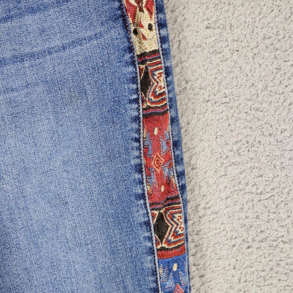 Judy Blue Jeans Womens 29 Blue Relaxed Fit Aztec Pull On High Rise Stretch BOHO - Picture 6 of 10